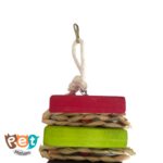 اسباب بازی پرنده مدل اسباب بازی چوبی و حصیری 1096 - تصویر 4