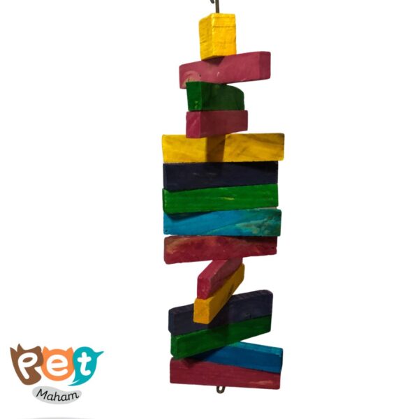 اسباب بازی چوبی پرنده با رنگ خوراکی 1172 - تصویر 2