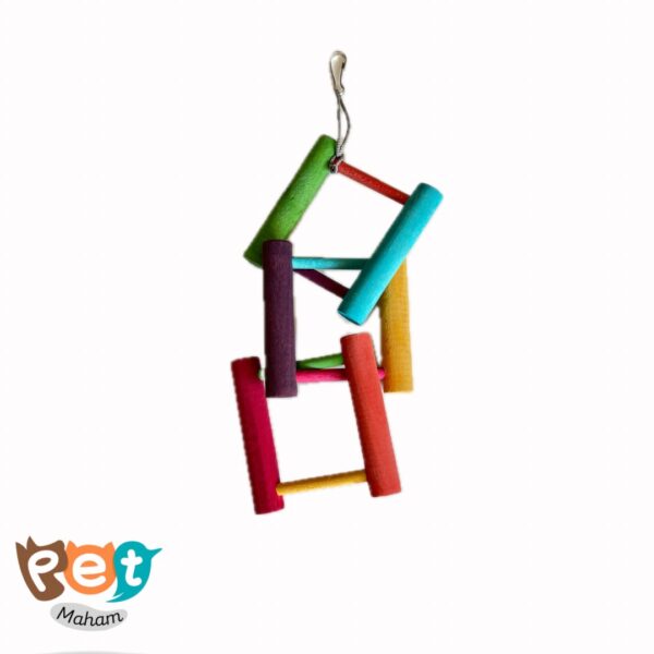 اسباب بازی پرنده مدل زنجیری مربع درهم 1284 - تصویر 3