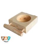 ظرف غذا پرنده مدل دانخوری تک حفره چوبی 1266 - تصویر 5