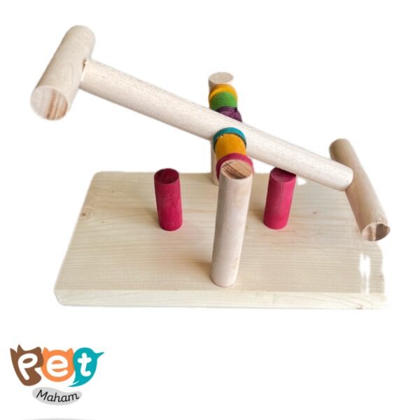 اسباب بازی پرنده مدل الاکلنگ چوبی 1270 - تصویر 4