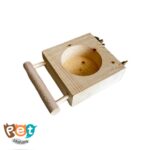 ظرف غذا پرنده مدل دانخوری تک حفره چوبی 1266 - تصویر 3