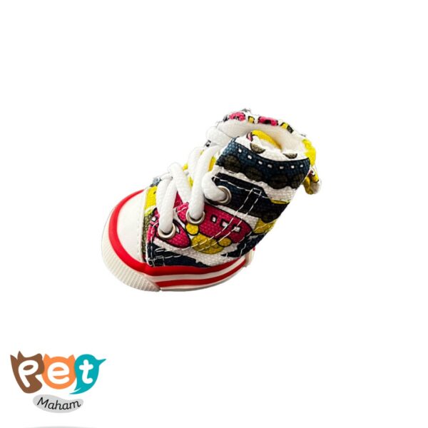 کفش سگ کتونی سگ و گربه و جونده دارای سایز بندی طرح اتوبوس کارتنی 1743 - تصویر 3