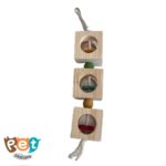 اسباب بازی پرنده مدل آویز مکعبی چوبی کد 1501 - تصویر 3