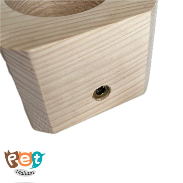 دانخوری چوبی پرنده مدل دانخوری تک حفره کد 1504 - تصویر 3