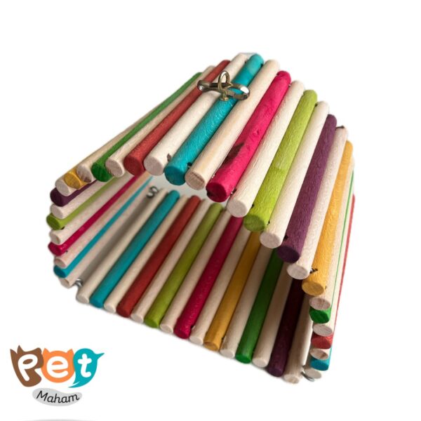 لانه پرنده مدل مخفیگاه چوبی مهره‌ای کد 1493 - تصویر 6