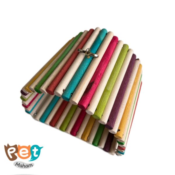 لانه پرنده مدل مخفیگاه چوبی مهره‌ای کد 1493 - تصویر 7