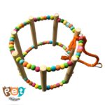 اسباب بازی چوبی چرخ و فلک طوطی در دو سایز کد 1576 - تصویر 3