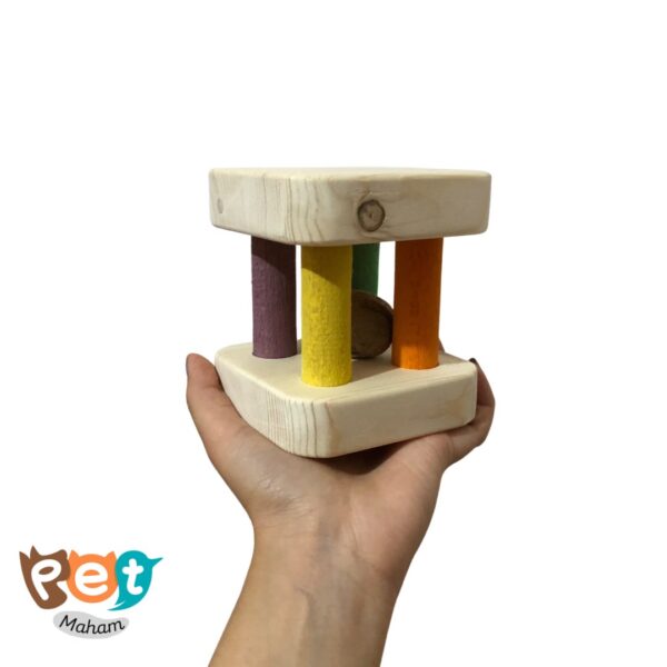 اسباب بازی پرنده چوبی دارای تشویقی گردو کد 1084 - تصویر 2