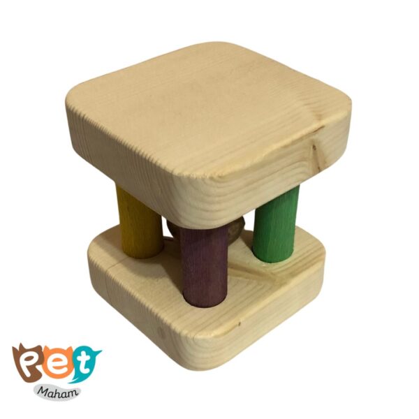 اسباب بازی پرنده چوبی دارای تشویقی گردو کد 1084 - تصویر 4