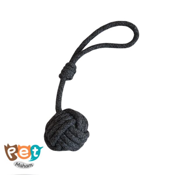 اسباب بازی حیوانات خانگی مدل توپ دسته دار مناسب سگ و گربه و جوندگان1626 - تصویر 3