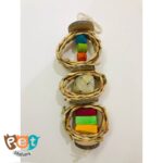 اسباب بازی پرنده مدل چوبی حصیری با رنگ خوراکی 1171 - تصویر 2