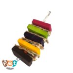 اسباب بازی پرنده مدل اسباب بازی چوبی و حصیری 1096 - تصویر 3