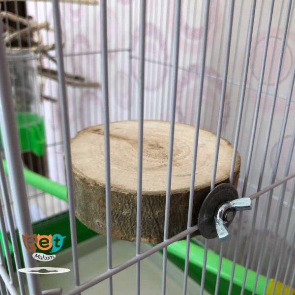 نشیمن پرنده مدل نشیمن چوب طبیعی کالباسی کد 1020 - تصویر 3