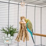 اسباب بازی پرنده مدل اسباب بازی حصیری سایز کوچک مناسب همه پرندگان 1577