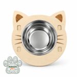 ظرف چوبی شیب دار پایه دار گربه2158 - تصویر 2
